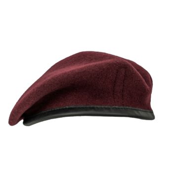 British Wool Beret - Maroon Para - Firmin & Sons