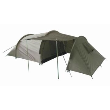 Three Man Olive Green Tent with Storage Space