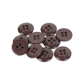Packs of 14mm 4-Hole Vintage Buttons - Brown