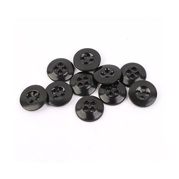 Packs of 14mm 4-Hole Type 2 Vintage Buttons - Black