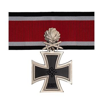 1939 Knights Cross of the Iron Cross in Nickel Silver with Oakleaves & Swords