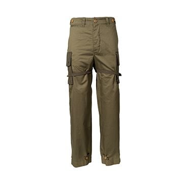 This view shows the front of the US WW2 Airborne M43 Trousers. Thumbnail