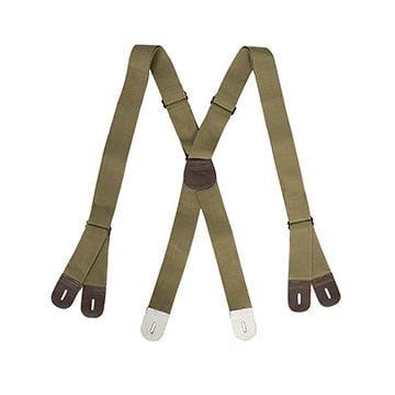 WW2 US Army Trouser Braces - Olive Drab Trouser Suspenders