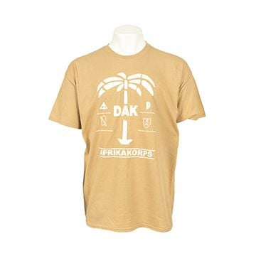 German Afrikakorps DAK Large Logo T-Shirt - Sand