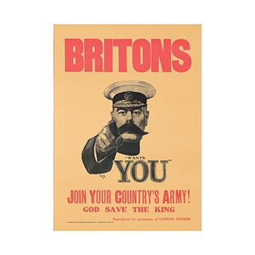 This view shows the front of the "Britons" - British WW2 Poster .