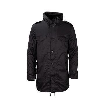 This view shows the front of the Brandit BW Parka Forest - Black. Thumbnail