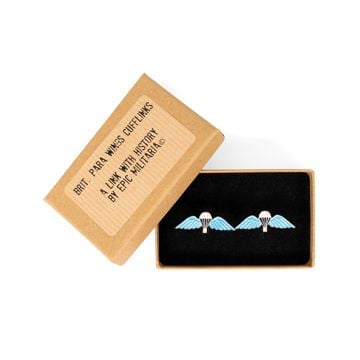 British Parachute Wings Cufflinks with Box. Thumbnial.