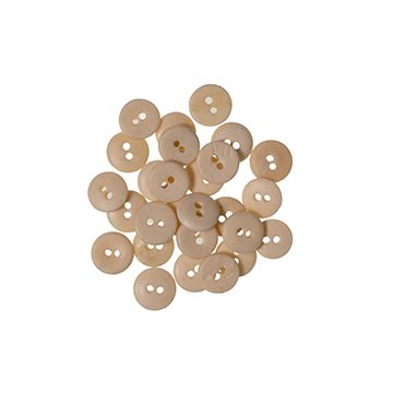 British Two Hole Button - Ivory