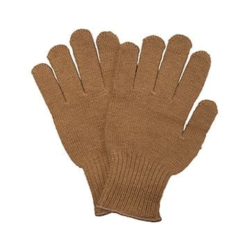 This view shows the WW2 British Wool Knit Gloves laid flat, thumbnail.
