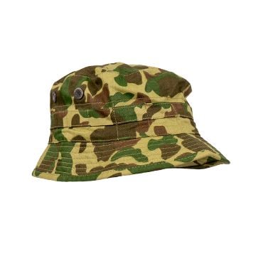 This view shows the front of the Cotton Bucket Hat - US Frog Camo. Thumbnail
