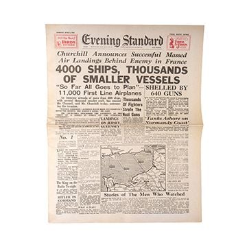 This view shows the front of the newspaper. Thumbnail.