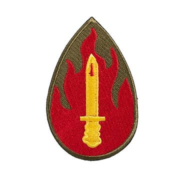 This view shows the front of the divisional patch. Thumbnail.