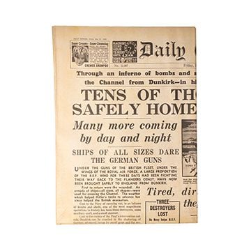 This view shows the front of the newspaper. thumbnail.