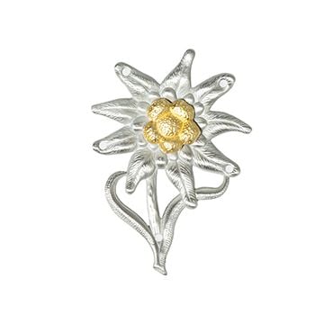 WW2 Metal Edelweiss Cap Badge