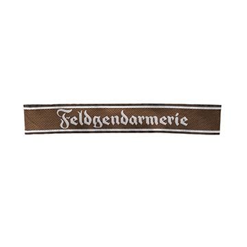 German Feldgendarmerie Brown BEVO EM Cuff Title