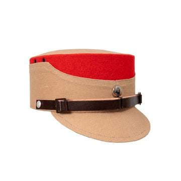 This view shows the front of the German SA Kepi - Red - Without Insignia - Imperfect. Thumbnail