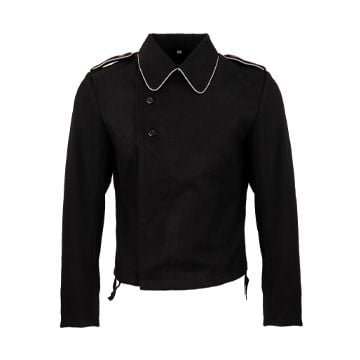 This view shows the front of the German SS Officers Black Panzer Wrap. Thumbnail.