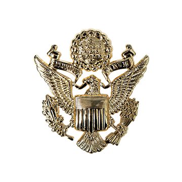 WW2 US Army Officer Cap Badge - Gold
