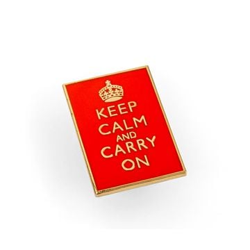 Keep Calm and Carry On Pin Badge