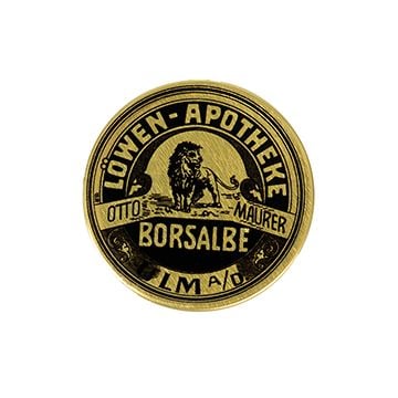 This view shows the front of the skin balm tin. Thumbnail.