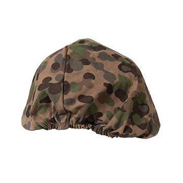 This view shows the front of the Original Austrian M75 Reversible Pea Dot Helmet Cover. Thumbnail.