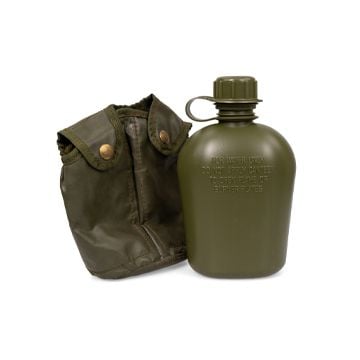 Belgian army water bottle with separate cover thumbnail

