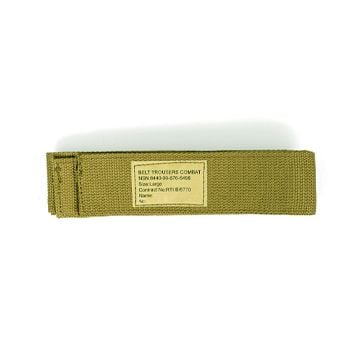 This view shows the front of the Original British Army PCS Nylon Belt with Hook & Loop Closure - Olive. Thumbnail.