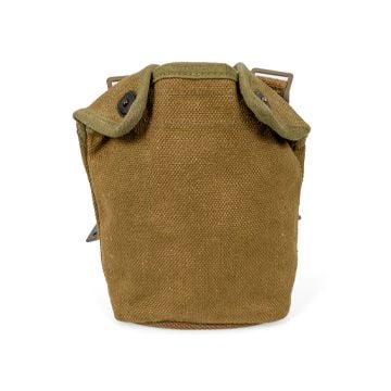 This view shows the front of the Original Danish M45 Army Canteen Pouch. Thumbnail.