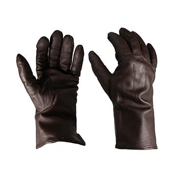 Shows both Dutch Army Leather Gloves, front and back, when in hand model. -Thumbnail