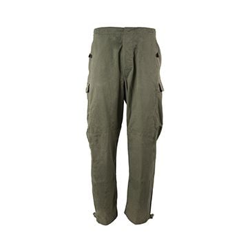 This view shows the front of the Original East German NVA DDR Combat Field Trousers - Olive Drab. Thumbnail.