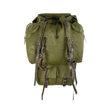 This view shows the front of the Original Finnish Army 90L Rucksack - Olive. Thumbnail