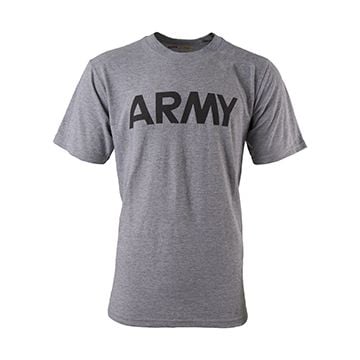 This view shows the front of the Original US Army T-Shirt with Reflective Print - Grey. thumbnail.
