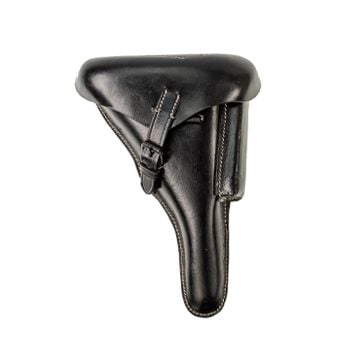 P04 Navy Luger Holster - Black Leather