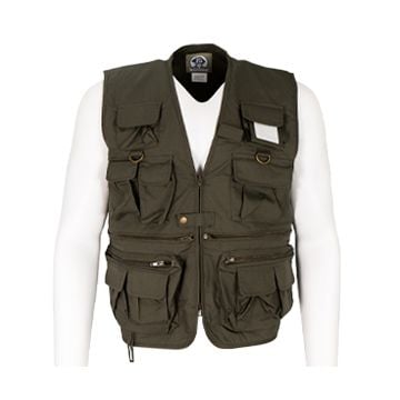 This view shows the front of the Rothco Uncle Milty Utility Vest - Olive Drab. Thumbnail.