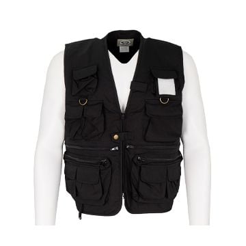 This view shows the front of the Rothco Uncle Milty Vest - Black. Thumbnail.
