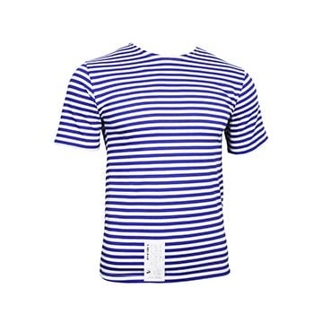Russian Paratrooper Telnyashka Short Sleeve T-Shirt - Light Blue Stripes