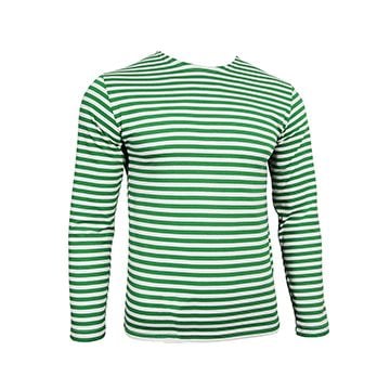 Russian Border Force Telnyashka Long Sleeved T-Shirt - Green Stripes