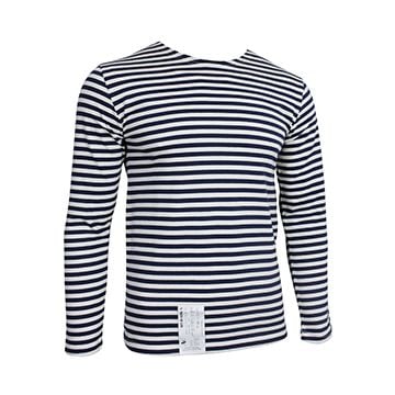 Russian Navy LONG Sleeve Top - NAVY Blue Stripes