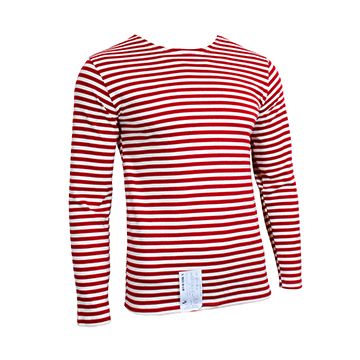 Russian Oman Telnyashka Long Sleeve T-Shirt - Red Stripes