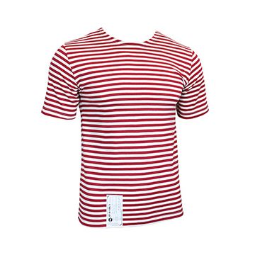 Russian Oman Telnyashka Short Sleeve T-Shirt - Red Stripes