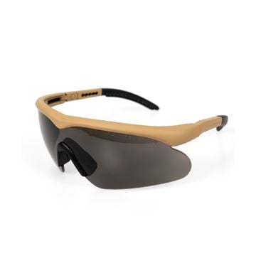 This view shows the front of the Swiss Eye 'Raptor' Ballistic Glasses - Coyote Frame. Thumbnail