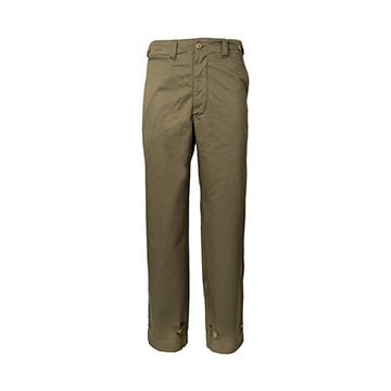 This view shows the front of the US WW2 M43 Trousers. Thumbnail.