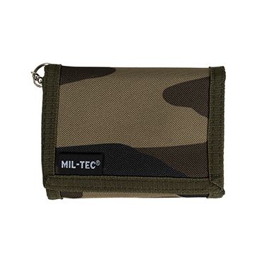 Woodland Camo Wallet with Security Chain
