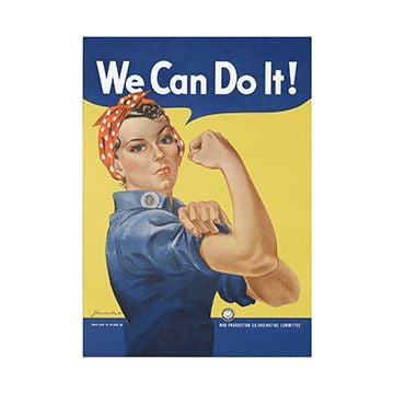 This view shows the front of the WW2 Rosie the Riveter "We Can Do It!" Framed Print. thumbnail.