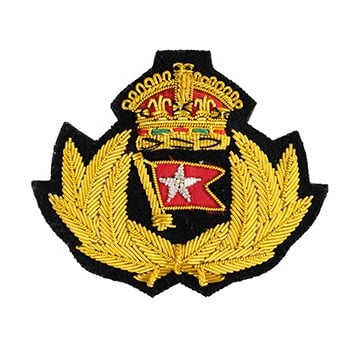 This view shows the front of the Titanic Cap Badge. Thumbnail.