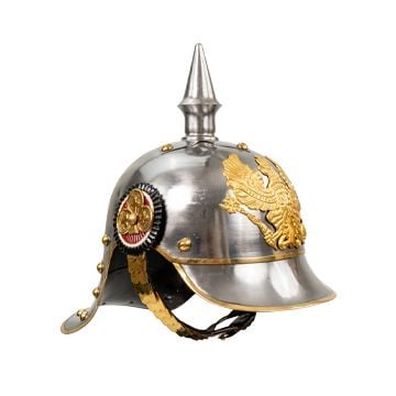 WW1 German/Prussian Silver Cuirassier Pickelhaube thumbnail including spike
