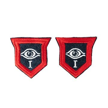 This view shows the front of the badges. Thumbnail.