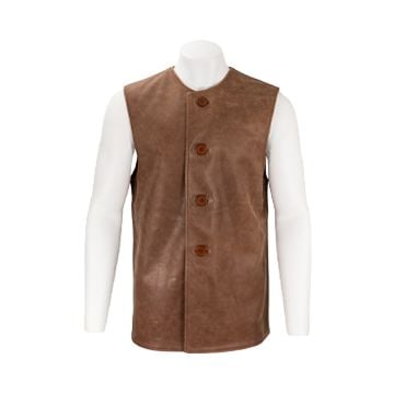 This view shows the front of the WW2 British Leather Jerkin. Thumbnail