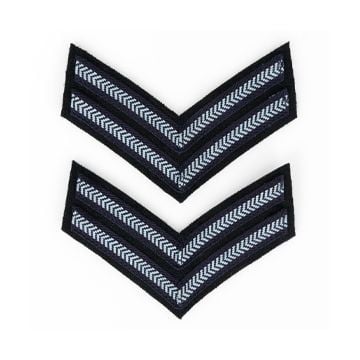 This view shows the front of the WW2 British RAF Rank Stripes - Corporal. Thumbnail.