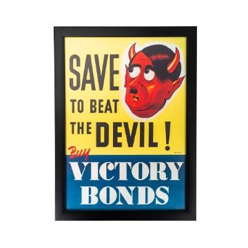 WW2 Canadian Beat The Devil A4 Framed Print